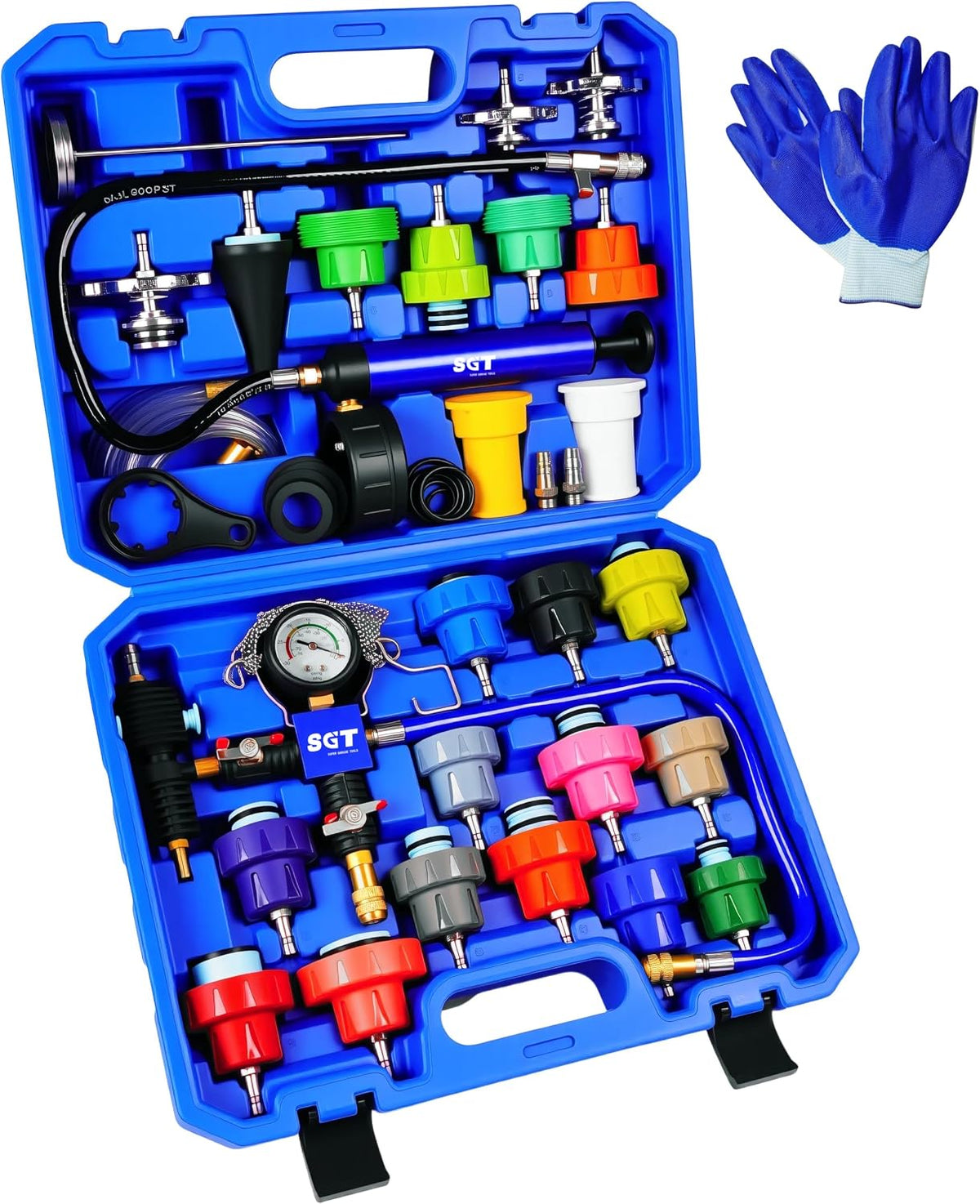 SGT 33pcs Coolant Pressure Tester Kit, Master Coolant Vacuum Refill kit