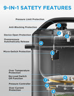 Midea 12-in-1 Electric Pressure Cooker, 6 Quarts, 12 Presets, Multi-Functional Programmable Slow Cooker, Rice Cooker, Steamer, Sauté Pan, Yogurt
