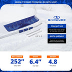 Snow Joe Telescoping Roof Rake, Extendable Leaf & Snow Shovel with Poly Blade, 25 Inch Wide, RJ204M