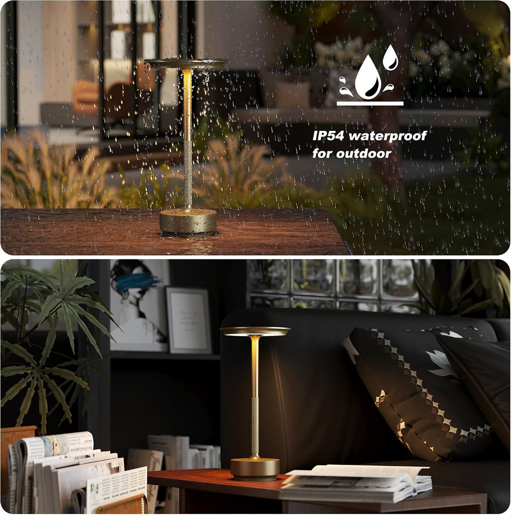 2 Pack Rechargeable Cordless Table Lamp, 5000mAh Battery Table Light