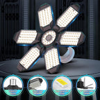 Led Garage Lights Bulb 6 Pack 200W Super Bright Ceiling Led Shop Lights, E26/E27 Base, 6500K, 20000LM Deformable Led Garage Light for Basement, Attic