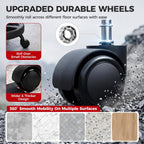 Upgrade Rolling Shop Stool with Wheels for Garage, Adjustable Height Heavy Duty Garage Stool with Double Storage Tray, Mechanic Stool Chair with