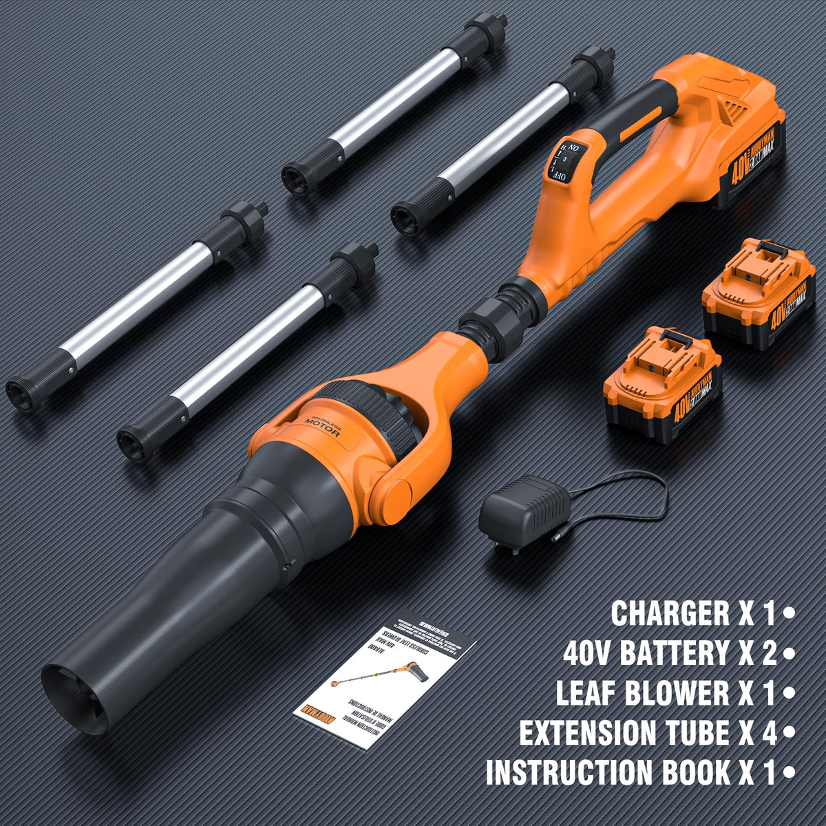 Alloyman Roof Gutter Cleaning from The Ground,40V Cordless Leaf Blowers
