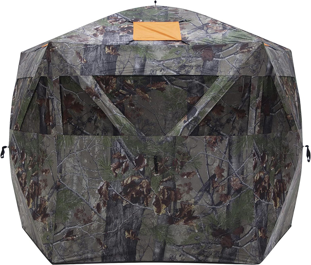 Barronett Blinds® Feather Five, Portable Hunting Blind, Huge Interior, Lightweight, 4-Person, Bloodtrail® Backwoods, 72” x 84” x 84”, FF500BW