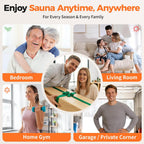 Portable Infrared Sauna Box for Home, 3L 1400W Steam Sauna Tent