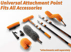 20 Foot Exterior House Cleaning Brush Set with 4-12 ft Extension Pole
