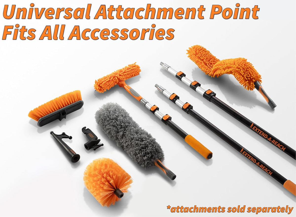 20 Foot Exterior House Cleaning Brush Set with 4-12 ft Extension Pole