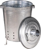 Evergreen Incinerator 13 Gallon Burn Barrel with Lid | Yard Waste Garden Incinerator | Galvanized Steel Burn Cage Incinerator for Paper Leaf Paper