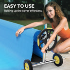 VINGLI 14FT Pool Cover Reel, Solar Cover Reel for Inground Swimming Pool