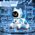 Remote Control Robot Cat - Voice Control Dancing Touch Mechanical Blue Cat Toy for Boys Girls,Kids Age 3-9 Christmas Birthday Surprise Gifts