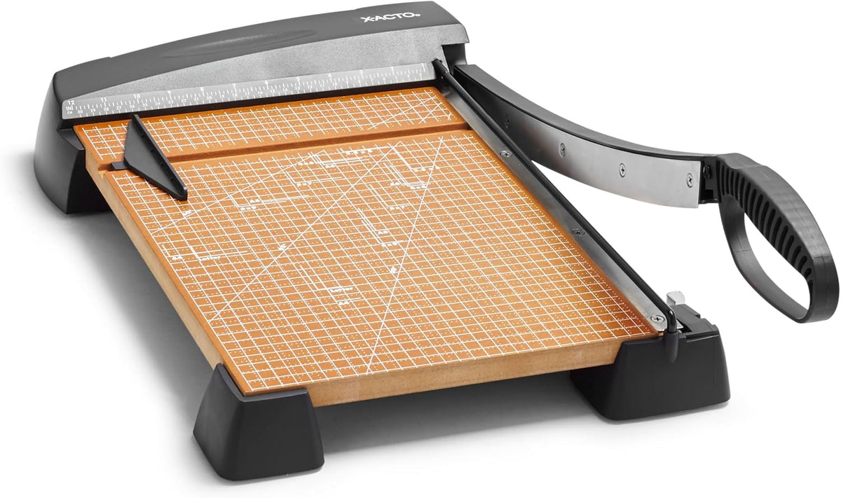 X-ACTO Heavy Duty Wood Guillotine Paper Trimmer, 15" Cutting Surface - Durable, Precise, Designed for School and Work Settings
