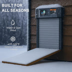 Automatic Chicken Coop Door, Solar Powered Roll-Up Chicken Door with Light Sensor, Timer & Manual Mode, 2500mAh Battery, USB-C Backup, Aluminum Frame