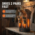 JobSite Boot Dryer - Mighty Dry with Heat Blower Fan - Fast Glove & Shoe Dryer - Helps Reduce Odor