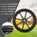 Upgraded 20" Flat Free Wheels for rubbermaid Wheelbarrow Tires