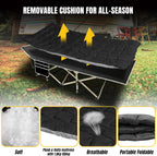 YELLOW JACKET Folding Camping Cot for Adults,600LBS Max Load,28" Wide Sleeping Cot with Removable Thick Mattress Portable Foldable Camping Bed with