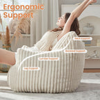 Giant Bean Bag Chair for Adults Teens with Armrest Large BeanBag Couch Sofa