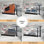 Ceiling Ladder Rack, 150 lbs Garage Storage, Adjustable