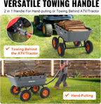 VEVOR Heavy Duty 1200lbs 7 Cu.Ft Wheelbarrow Garden Dump Cart Wagon