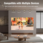 AuKing Projector, 2026 Upgraded Mini Portable Projector, Full HD 1080P Movie Projector for Home Theater, Proyector Portátil Compatible with