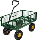 VIVOHOME Heavy Duty 880 Lbs 4.5 Cu Ft Mesh Steel Garden Cart Utility Wagon