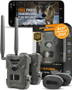 SPYPOINT Flex-M Twin, Cellular Trail Camera, Night Vision, Free Photo Plan