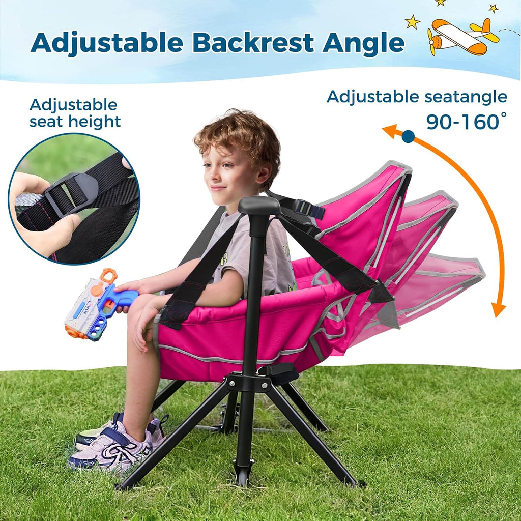 Kids Hammock Chair, Kids Camping Chair, Folding Chair, Pink