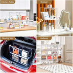 Stackable Acrylic Display Case,Clear Storage Bins with Lid for Collectibles