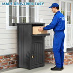 Package Delivery Box for Outside, Parcel Drop Box, Black, 60 Gallon