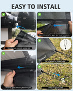 RV Awning Sun Shade Screen with Zipper, 8'x15'3" for 16' RV Awning
