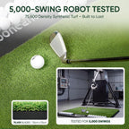 Integrated Golf Hitting Mat with Ball Tray, Thickening Golf Mats Practice Outdoor & Indoor Artificial Turf Matt with 3 Tees