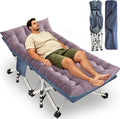 32" XXL Camping Cot with Mattress,900LBS Folding Camping Bed