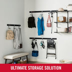 Rubbermaid Fasttrack Garage Organization System All-in-One Rail & Hook Kit, 5-Piece (1784417)