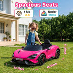 Kids Ride-on Car Licensed McLaren765LT for 3-6Years Old, Electric car 12V Battery Powered Electric Vehicle, w/Parent Remote, Music Player, LED Lights