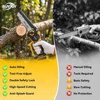 BUYJOY 4-in-1 Electric Pruning Shears & 6 Inch Pole Saw Combo
