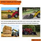 60" 2000lbs Clamp on Pallet Forks Heavy Duty Tractor Forks with Adjustable Stabilizer Bar Tractor Bucket Forks for Tractor Attachments, Skid Steer