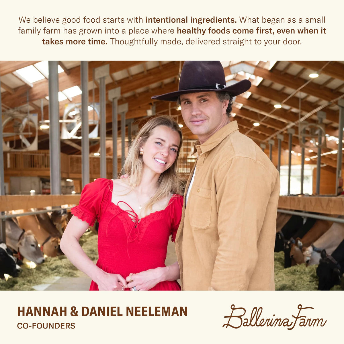 Ballerina Farm Grass Fed Whey Protein Powder Creamy Chocolate, 24g Protein with Collagen Peptides, Bovine Colostrum, Hemp Hearts, Prebiotic Fiber, No