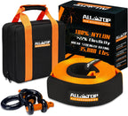 ALL-TOP Heavy Duty Tow Strap Recovery Kit: 3 inch x 20ft (35,000lbs) 100% Nylon and 22% Elongation Snatch Strap + 3/4 Heavy Duty D Ring Shackles