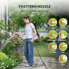 Giraffe Tools PRO Heavy Duty Retractable Garden Hose Reel - 78ft 1/2 Inch Auto Rewind with Any-Length Lock, Wall Mounted Metal Bracket, Commercial