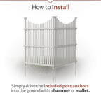 Enclo Huntersville Privacy Screen 2pk, White Vinyl DIY No Dig Kit