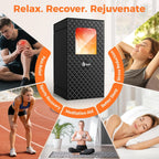 Portable Infrared Sauna Box for Home, 3L 1400W Steam Sauna Tent