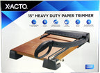 X-ACTO Heavy Duty Wood Guillotine Paper Trimmer, 15" Cutting Surface - Durable, Precise, Designed for School and Work Settings