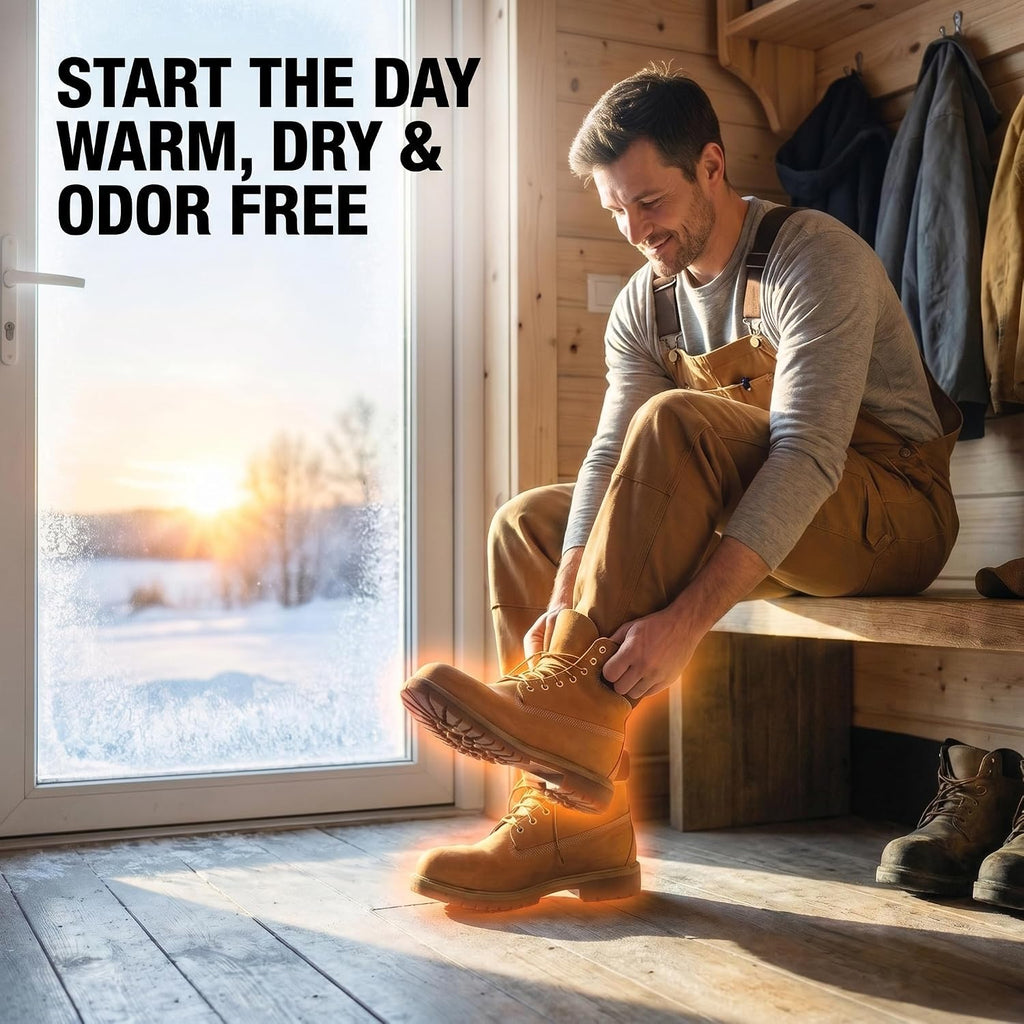 JobSite Boot Dryer - Mighty Dry with Heat Blower Fan - Fast Glove & Shoe Dryer - Helps Reduce Odor