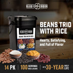 Ready Hour Beans Trio with Rice Kit Bucket (100 Servings) Survival Beans and Rice, Survival Food Storage, Emergency Preparedness Food, Prepper, Easy