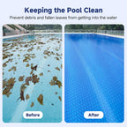 Real Relax 16 mil Solar Pool Cover, 16 x 32 ft Rectangle Bubble Blanket