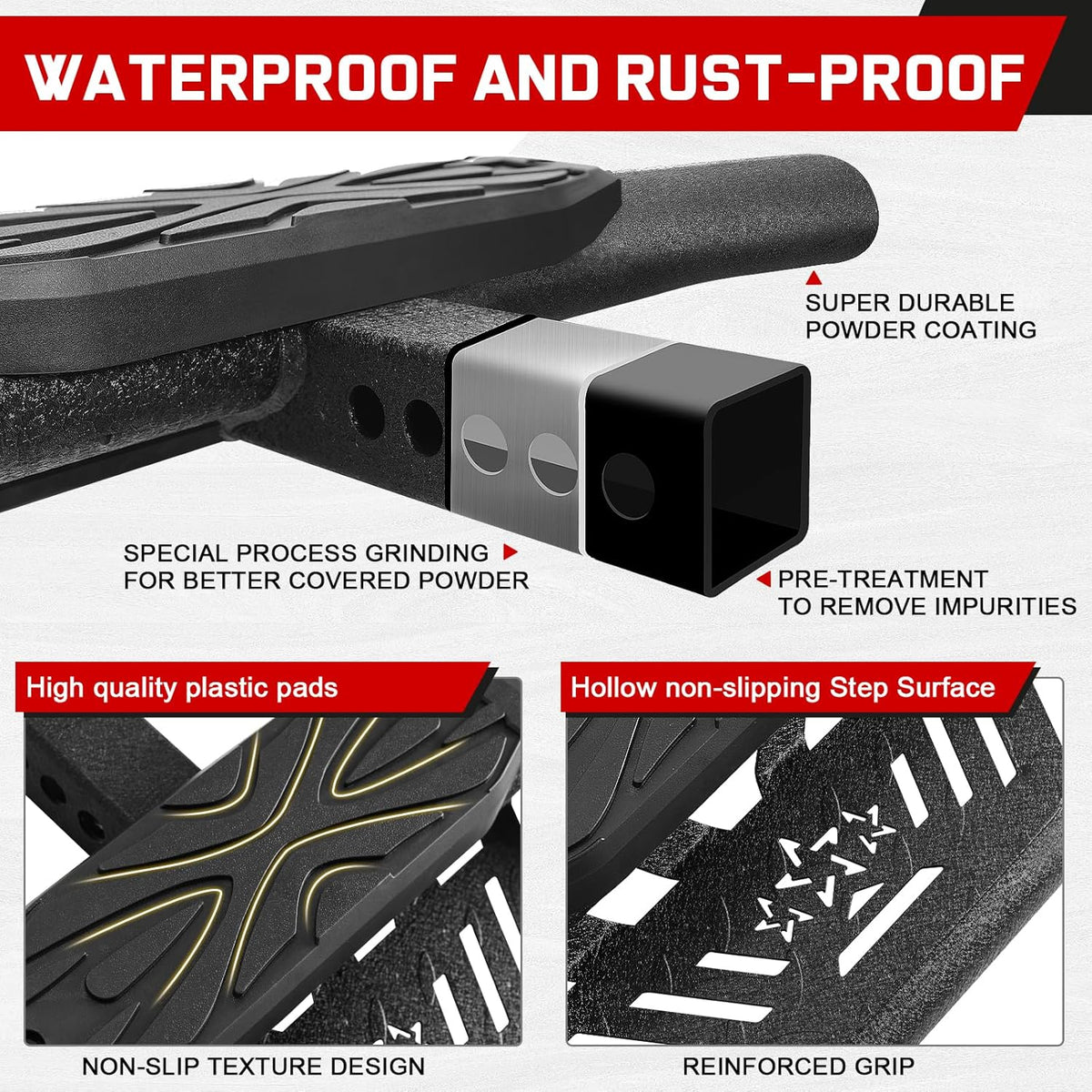 Double Layer Tow Hitch Step for 2" Hitch Receiver Trailer Hitch Step