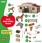 Schleich Farm World - Stable with Horses and Accessories - Kids 3+ | 42195