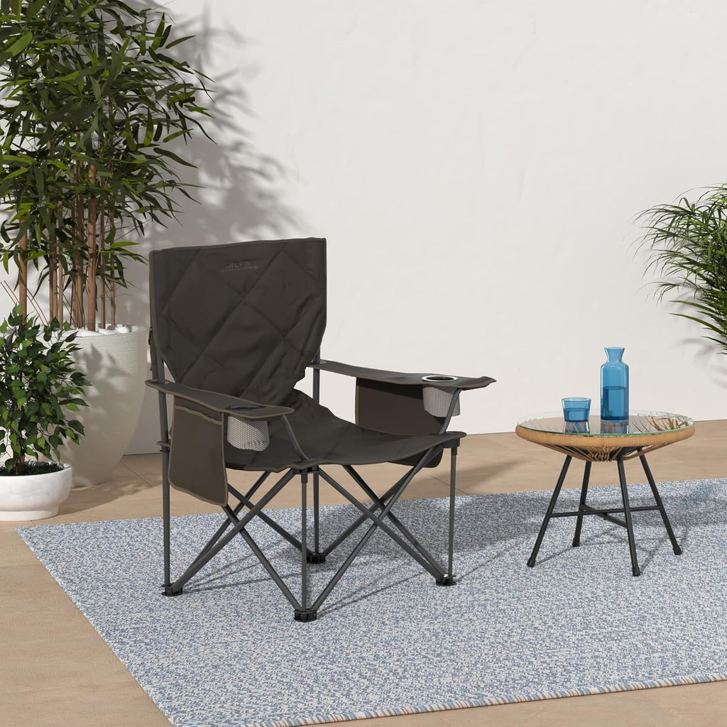 ALPS Mountaineering King Kong Camping Chairs for Adults with Mesh Cup Holders and Pockets, Built Durable and Reliable with Compact Foldable Steel