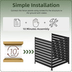 42" H x 38" W (2 Panels) Air Conditioner Fence, Outdoor Privacy Screens, Pool Equipment Enclosure, No Dig Garbage Can Fence for Outside Backyard