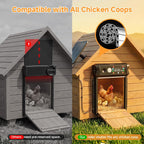 Automatic Chicken Coop Door Solar Powered, Large 9.45”X10.24” Opening