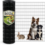 PVC Coated Welded Wire Mesh 16GA 48in x 100ft, 2x3 Mesh Black Fence Roll